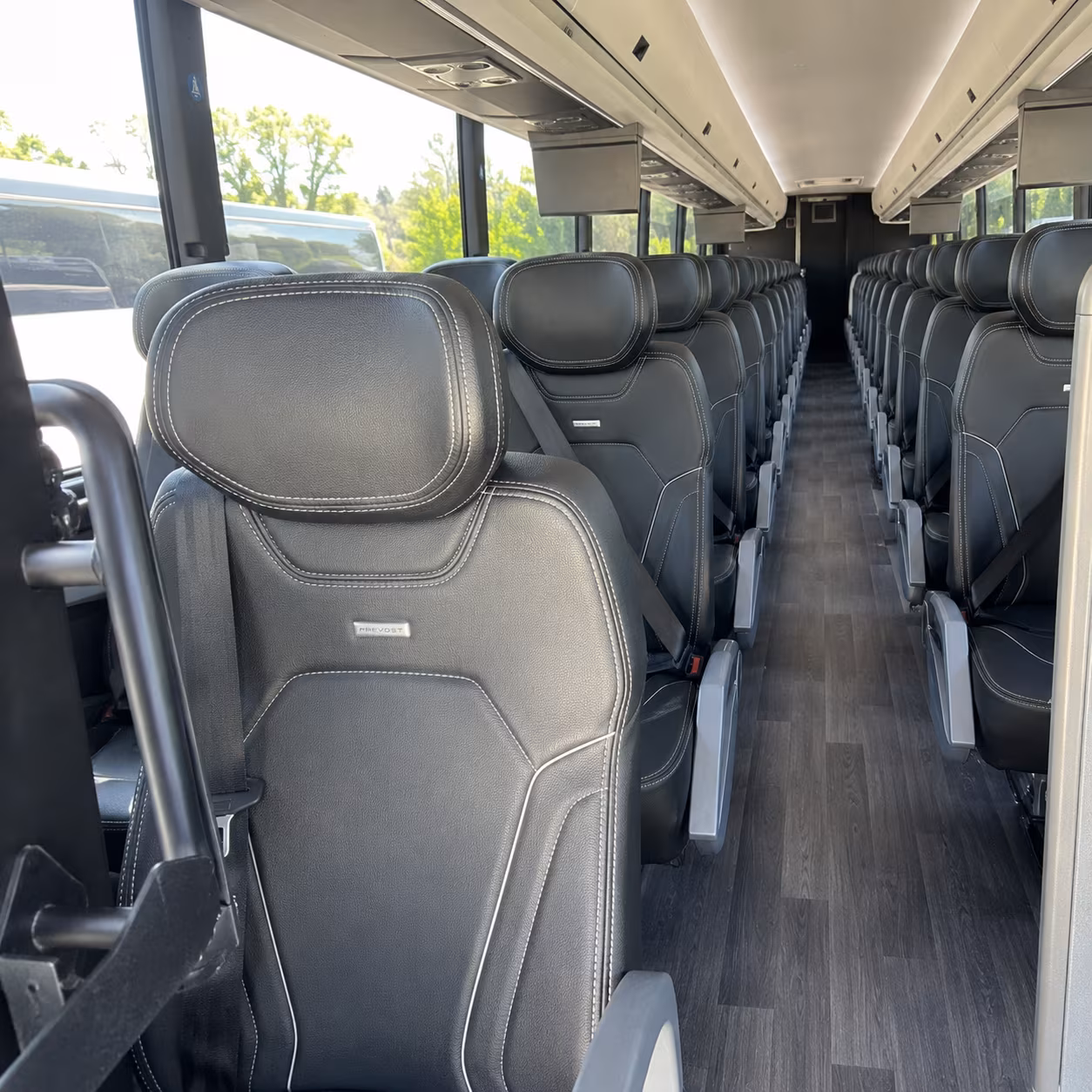 richardson 47 passenger charter bus interior