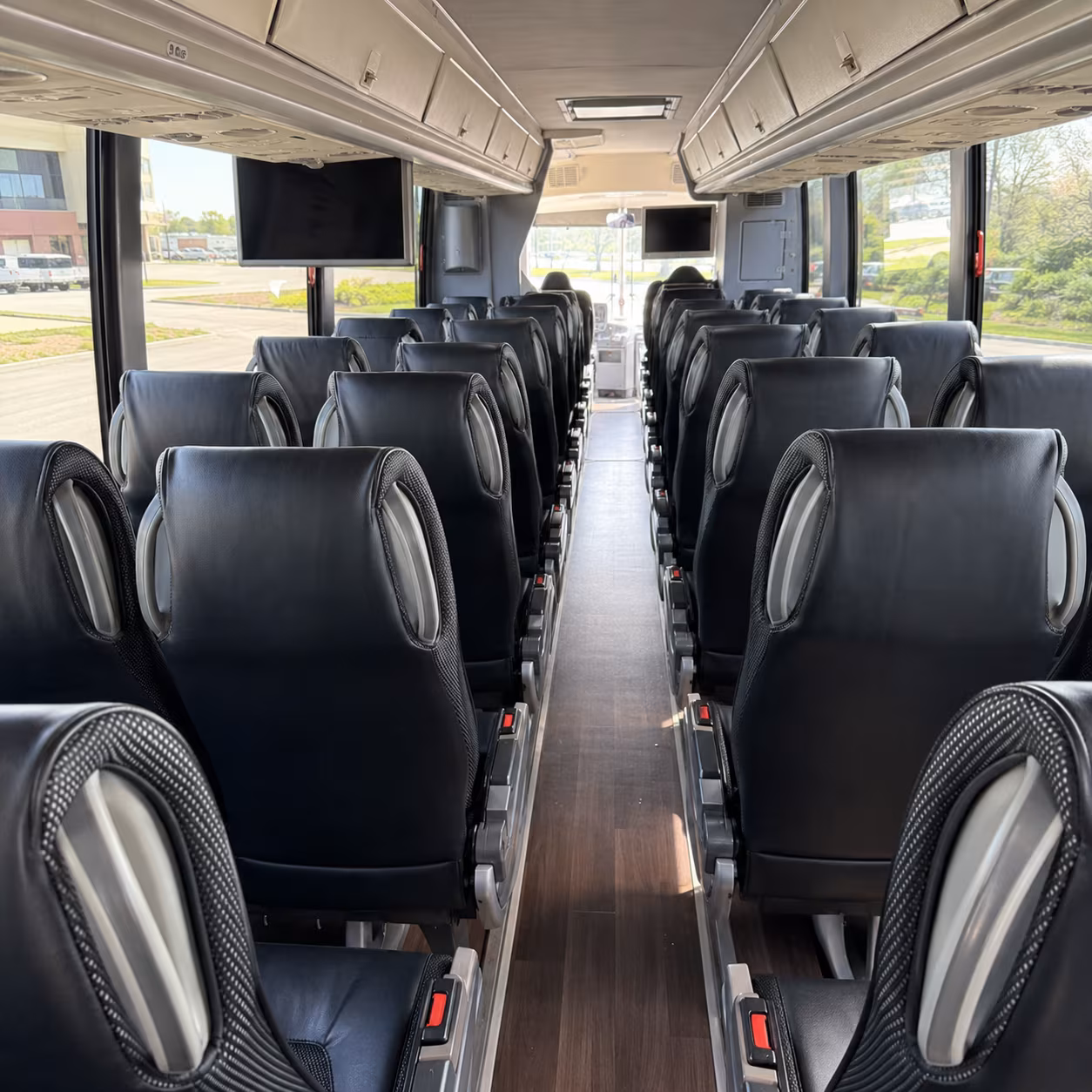 richardson 56 passenger charter bus inside